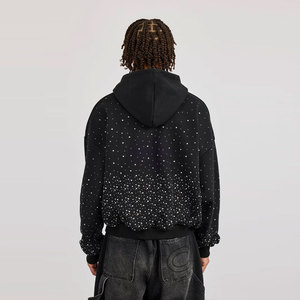 Sudadera con Capucha Extra Grande para Hombre, Diseño de Puntos Negros, Tejido de Algodón, Ropa Urbana de Otoño - Product Image 4