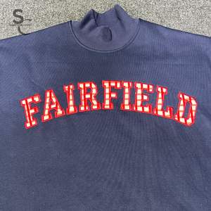 Sweat-shirt unisexe personnalisé à col montant, motif gingham, logo brodé et tissu molletonné en coton épais avec service OEM - Product Image 5