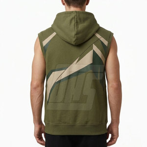 Performance <b>Men</b> Sleeveless <b>Hoodies</b> Lightweight Hooded Pullover Custom Gym Fitness Training Outdoor <b>Running</b> Sportswear - Product Image 4