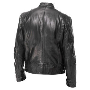 Custom Men’s Leather Biker Jacket <b>Genuine</b> Cowhide Motorcycle Coat Premium Vintage Fashion Winter Jacket OEM ODM Factory - Product Image 2