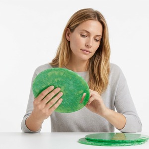 Planche à découper en résine, texture standard, faite à la main, pour servir des salades à la maison et dans les hôtels. - Product Image 6