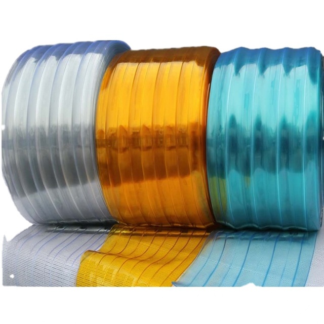 Professional Cold Room 200mm X 50m/Roll Transparent Yellow Pvc 2mm Plastic Strip Door Curtain