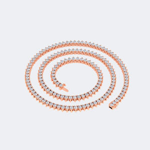 สร้อยคอเพชรทรงกลมแบบฝังหนามเตย 8.60 กะรัต - Product Image 3