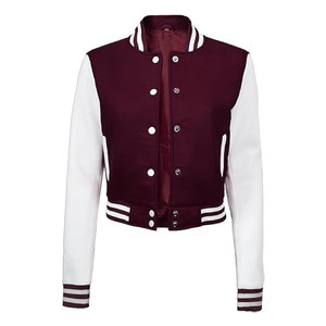 เสื้อแจ็คเก็ตวาร์ซิตี้แบบครอปสำหรับผู้หญิง สไตล์ลำลองแบบนักเรียนมัธยมปลาย แจ็คเก็ตเบสบอลผู้หญิง แฟชั่นสตรีทแวร์ น้ำหนักเบา สไตล์เลตเตอร์แมน - Product Image 5