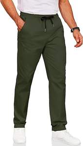 กางเกงขายาวทรงตรงเอวสูงสำหรับผู้ชาย ดีไซน์แบบคาร์โก้ เหมาะสำหรับกิจกรรมกลางแจ้ง ตัดเย็บอย่างประณีตด้วยผ้าแคนวาส แห้งเร็ว ระบายอากาศได้ดี - Product Image 5