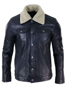 Veste de moto décontractée en cuir PU pour homme, col roulé, doublure en polyester, vêtements d'hiver pour moto, couleur unie, fermeture éclair - Product Image 1