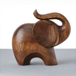 Escultura de Animales de Madera Ecológica Moderna, Arte Abstracto Geométrico, Figura de Madera Hecha a Mano, Diseño Vertical, Decoración de Mesa de Comedor - Product Image 5