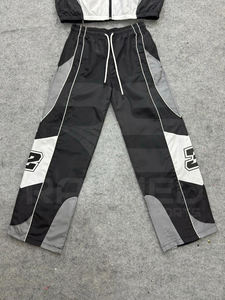Windbreaker Tracksuit <b>Trouser</b> and Jacket 100% Nylon Reflective Lines and Logo Casual Wear Windbreaker Tracksuit For <b>Men's</b> - Product Image 4