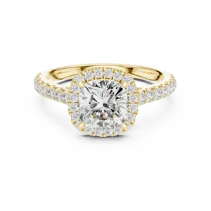 1.5ct <b>Emerald</b> Cut Lab Grown Diamond Halo Engagement <b>Ring</b> 14K 18K Solid Gold 0.45 CTW Pave <b>Band</b> Bridal <b>Ring</b> for Women - Product Image 1