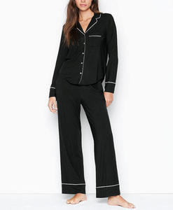 High Quality Custom Cozy <b>Pyjamas</b> 10 Piece Solid Short Sleeve Super Soft Lounge Wear <b>Warm</b> <b>Women's</b> Sleepwear 100% Silk Velour - Product Image 1