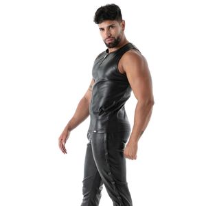 Jupe de clubbing sexy et audacieuse pour homme, style gladiateur, imprimé animal, aspect cuir, noir - Product Image 2