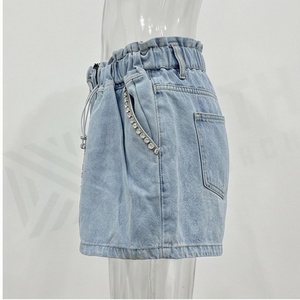 Heavy <b>Work</b> Casual Denim Shorts Colorful Floral Embroidery Womens Summer Loose <b>Jeans</b> Custom Quality Customized Color Fit - Product Image 3