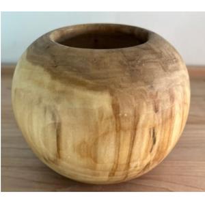 Vases ronds décoratifs en bois naturel écologiques faits à la main, décoration de mariage, tailles personnalisables, fabriqués en Inde - Product Image 6