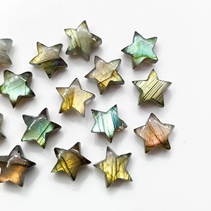 Labradorite naturelle chatoyante, taille étoile lisse 10mm, pierre précieuse sculptée à la main, pierre brute pour la fabrication de bijoux, prix de gros en vrac - Product Image 6