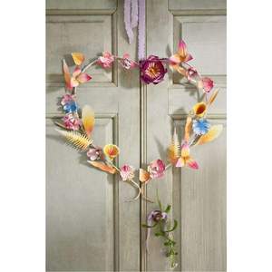 Premium Handmade Metal Floral <b>Wreath</b> Wall Hanging Heart Garland With Colorful Door Mount Indoor Christmas decoration - Product Image 1
