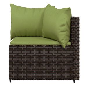 Canapé d'angle brun et vert pour la décoration de jardin - Product Image 5