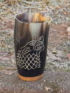 Vaso y Vaso de Chupito Vikingo Grabado a Medida - Recipiente para Beber Hidromiel Orgánico Pulido, Taza de Cerveza Artesanal Ecológica - Product Image 6