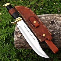 Couteau Bowie à lame fixe en acier au carbone de qualité DIY, modèle Crocodile Dundee UA Supplies, pour la chasse et la survie en extérieur, 18 pouces