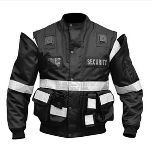 Hi Vis Reflective <b>Safety</b> Winter Jacket Guard Use Workplace <b>Safety</b> Vest Multi Pocket Polyester Customized Security Guard Uniform - Product Image 1