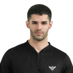 Men's Full Zip <b>Fleece</b> <b>Lined</b> Bomber <b>Jacket</b> Polyester/Cotton Blend Quick Dry Breathable Baseball Collar Custom Logo Front Winter - Product Image 3
