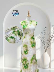 Tela de Chifón Jacquard Floral Viet Thang, 100% Poliéster, Ligera, Tejida, Transpirable, 60GSM, 150/160cm, Modelo 8936, para Mujer - Product Image 3