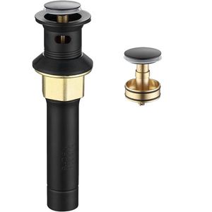 Sifone a scomparsa in acciaio inox opaco con troppopieno e funzione anti-intasamento per lavabo da appoggio - Product Image 1