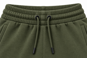 Pantalones Cortos Bermuda de Algodón de Color Sólido para Hombre, Cintura con Cordón, Estilo Casual, Talle Medio, Tejido de Punto, Bolsillos - Product Image 3
