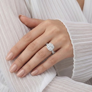 Stunning 2.312Ct Round Brilliant Lab Created Diamond Unique Style Light Weight Ring 10K 14K Solid Gold Ethical Eco Friendly - Product Image 1