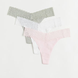 Braguitas de Encaje Sexy sin Forro con Logotipo Personalizado, Tanga de Malla/Inalámbrica Personalizada para Mujer - Product Image 1