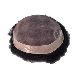 Toupee de Cabello Afro 100% Humano, Prótesis Capilar, Cabello Rizado, Liso, Ondulado, Ondulado Profundo, 6mm, Bangladesh - Product Image 1