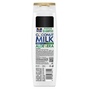Champú proteico con leche de coco y aloe vera, fórmula enriquecida diseñada para reparar el cabello dañado, para un cabello más suave, sin parabenos, paquete de 340 ml. - Product Image 2