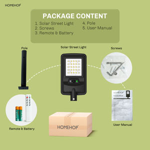 Farola Solar Todo en Uno Homehop de 50W con Sensor de Movimiento, Lámpara LED Automática para Jardín y Camino Exterior (Blanco Frío) - Product Image 6