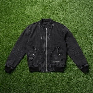 Blouson Bomber Noir Distressed pour Homme – Veste d'Hiver Streetwear – Vente en Gros – Blouson Décontracté Zippé pour Homme – Vêtement d'extérieur Tendance - Product Image 5