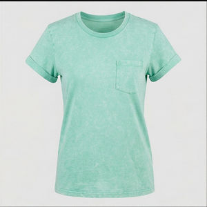 T-shirt délavé pour femme – Qualité supérieure, tissu léger, coupe confortable, tenue décontractée et streetwear tendance - Product Image 1