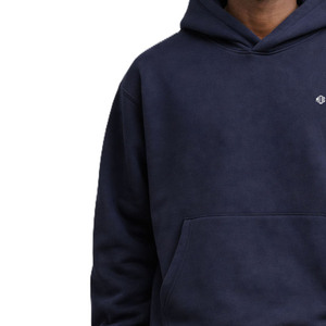 เสื้อฮู้ดดี้ผ้าฝ้ายหนานุ่มสำหรับผู้ชาย ทรงโอเวอร์ไซส์ แบบเรียบ ไม่มีลาย สตรีทแวร์ แบรนด์ดัง พร้อมรับผลิตตามสั่ง - Product Image 4