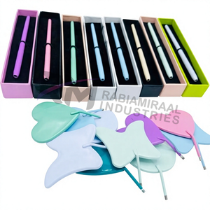 กระจกแต่งหน้าสแตนเลสขยาย 3 เท่า สำหรับต่อขนตา มี 3 รูปทรง 7 สีเคลือบผง - Product Image 6