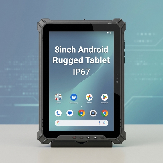 ODM/OEM Rugged Tablet RT08A 8 Inch sunlight Readable Screen Android 14 NFC Barcode Scanner IP65 Waterproof Industrial Tablet PC