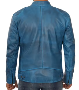 Chaqueta de Cuero Clásica para Hombre, Hecha a Mano, con Interior - Product Image 4