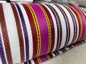 Rouleau de tissu en nylon 100% recyclé, rayé, tissé, écologique, durable, antibactérien, pour sacs de courses réutilisables et sacs fourre-tout - Product Image 5