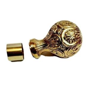 Poignée de canne de marche victorienne en laiton antique |   Décoration traditionnelle dorée polie à la main de 3,5 pouces pour la maison et les cadeaux d'affaires - Product Image 2