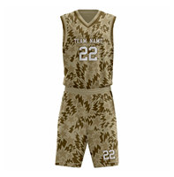 Ensemble d'uniformes de basketball personnalisables et respirants, vert, sans manches, col en V, anti-humidité, maillot d'équipe avec numéro 22 pour adultes