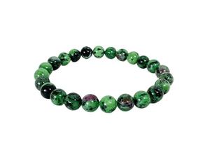 Hot Sale Premium Grade Feng Shui Ruby Zoiaite <b>Crystal</b> <b>Beaded</b> <b>Bracelet</b> Handmade Women's Men's Natural Healing Stone Elastic - Product Image 1