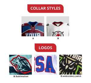 เสื้อฮอกกี้น้ำแข็งพรีเมียม 100% โพลีเอสเตอร์ ลายพิมพ์ ระบายอากาศ แห้งเร็ว สำหรับผู้เล่นฮอกกี้  แบบยูนิเซ็กส์ สำหรับผู้ใหญ่ - Product Image 2