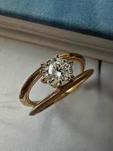 Bague de fiançailles solitaire minimaliste en or massif 14K 18K avec diamant de laboratoire ovale de 3 carats à bord taillé, vente en gros B2B directe usine - Product Image 4