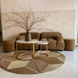 Alfombras de Jacinto de Agua Tejidas a Mano Sostenibles, Alfombra de Fibra Natural para Piso, Decoración Ecológica para el Hogar, Fabricante de Tapetes - Product Image 4