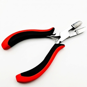 Pinzas Profesionales para el Cabello de Acero Inoxidable, Pinzas para Presionar y Triturar Queratina con Fuerte Agarre para Extensiones de Cabello con Micro-Anillas - Product Image 1