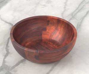 Tazón de servir de madera natural hecho a mano, diseñado para una comodidad elegante y práctica en el día a día. - Product Image 1