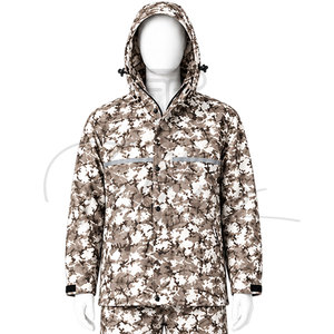 Traje Impermeable y Cortavientos para Hombre, con Capucha, de 2 Piezas, Chaqueta y Pantalones de PVC/Poliéster Resistentes para Trabajo al Aire Libre - Product Image 5