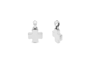 Colgante de Cruz Griega Religiosa Sencilla en Plata 925 - Product Image 1