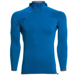Maillot de bain anti-UV en néoprène à manches longues pour homme, bleu, avec logo personnalisé, t-shirt de protection longue manche pour MMA - Product Image 1